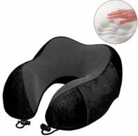 PODUSZKA DO SAMOLOTU PODRÓŻNA WYGODNA MEMORY ROGAL NA SZYJĘ CZARNA