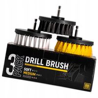 WORK STUFF Drill Brush 3-Pack Zestaw Szczotek Na Wkrętarkę Różne Twardości