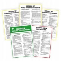 ZESTAW INSTRUKCJI INSTRUKCJA BHP MYCIA RĄK PRZECIWPOŻAROWA PIERWCZEJ POMOCY