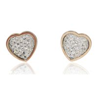 Xuping – kolczyki serduszka w kolorze złota kryształki