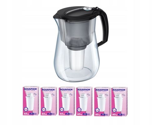 Dzbanek filtrujący Aquaphor Provance 4,2 l z 6 wkładami A5 Mg - czarny na Arena.pl