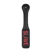 ouch! paddle slave skorzane z tłoczonym napisem, elastyczne
