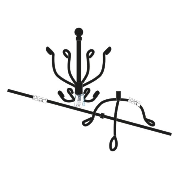 Wieszak podłogowy Loop czarny zdjęcie 3