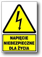 ZEO/A-6 znak Napięcie niebezpieczne dla życia