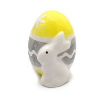 JAJKO WIELKANOCNE Z KRÓLICZKIEM FIGURKA DEKORACYJNA 8cm