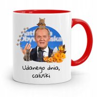 Kubek Czerwony Donald Tusk Po Platforma Prezent Z Nadrukiem Ze Zdjęciem