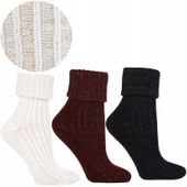Skarpetki Damskie Grube Ciepłe Bawełniane 3-PARY NA PREZENT MORAJ 35-38