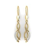 DŁUGIE WISZĄCE KOLCZYKI ZE ZŁOTA PRÓBY 585 NA BIGLU ELEGANCKIE