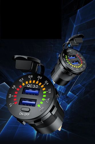 ŁADOWARKA SAMOCHÓD 2x USB QC3.0 WOLTOMIERZ 3A na Arena.pl