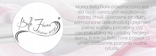 KOMPLET filiżanek 270ml ze spodkiem 2+2 BELLA FIORE zestaw kawowy na Arena.pl