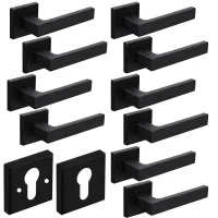 10x klamka drzwiowa do drzwi na szyldzie rozeta komplet loft zestaw 10szt