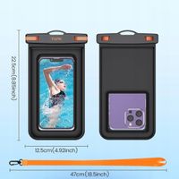2X Wodoodporne etui IPX8 case wodoszczelny pokrowiec na telefon smartfon TO