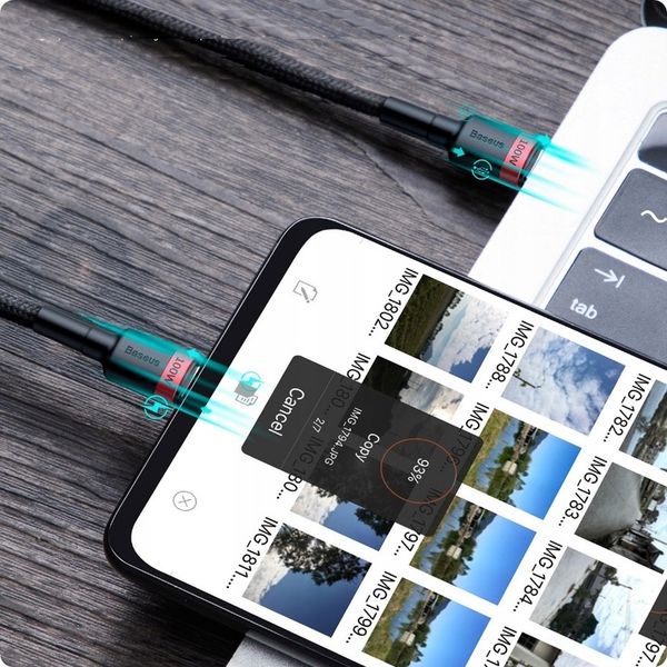 BASEUS MOCNY KABEL USB-C SZYBKIE ŁADOWANIE TYPE-C PD 100W QUICK CHARGE 3.0 zdjęcie 10