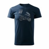Koszulka motocyklowa z motocyklem na motor BMW R 1250 RT męska granatowa REGULAR S