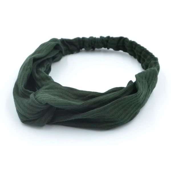 Opaska gumka do włosów węzeł boho zielona zdjęcie 1