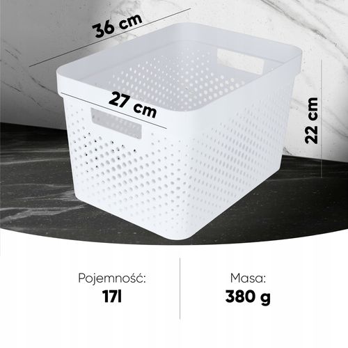 Curver Pojemnik Pudełko Ażurowe Eko 17 L Biały na Arena.pl