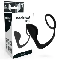 addicted toys model z pierścieniem i anatomiczną końcowką, czarny 10 cm
