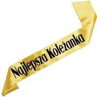 Najlepsza Koleżanka - złota szarfa z czarnym nadrukiem