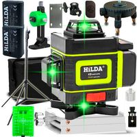 HILDA POZIOMICA 4D LASER KRZYŻOWY 360 STATYW 2 METRY 2 AKUMULATORY