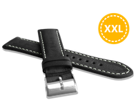 LAVVU XXL Naturalnie barwiony czarny pasek NATURE ze skóry Top Grain - 22 XXL
