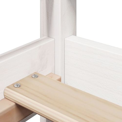 Łóżko dzienne z daszkiem, białe, 80x200 cm, lite drewno sosnowe na Arena.pl