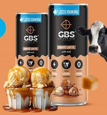GBS Caffe Latte o smaku Lodów Krówkowych 9x250ml napój kawowy w puszce na Arena.pl