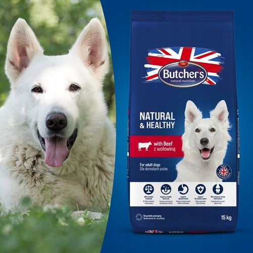 Sucha karma dla psa Butchers wołowina 15kg z witaminami i minerałami N&H na Arena.pl