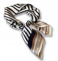 APASZKA CHUSTA DAMSKA NIEBIESKI BEŻ CHUSTA SZAL WZORY ELEGANCKA UNIWERSALNA