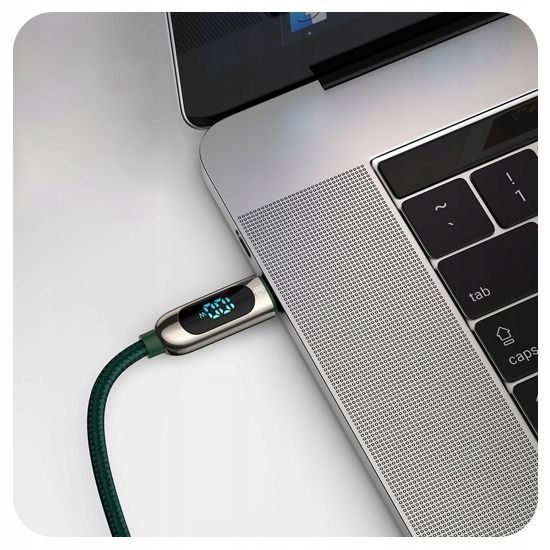 Baseus Kabel przewód USB-C PD miernik mocy 100W 5A zdjęcie 4