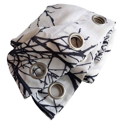 Zasłony z Motywem Gałęzi Drzew Biało-Czarne 2szt na Arena.pl