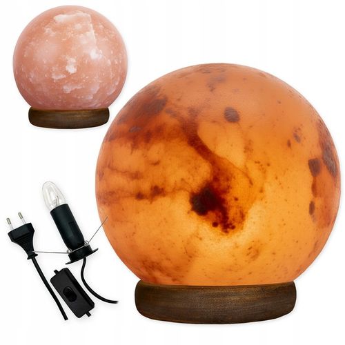 Lampa solna HIMALAJSKA 3-4 kg okrągła jonizator powietrza księżyc Luna na Arena.pl