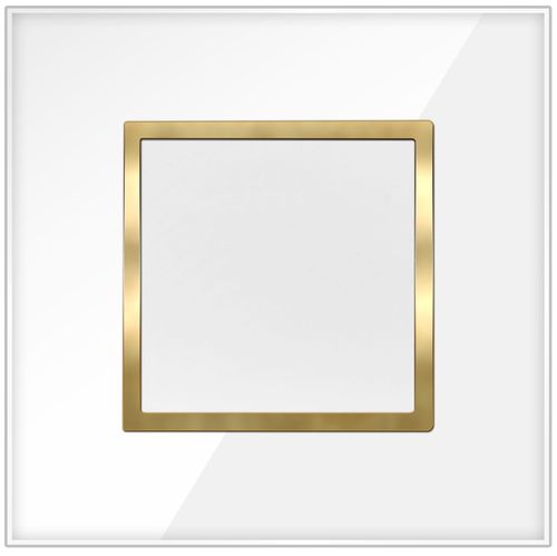 WŁĄCZNIK POJEDYNCZY ŚWIATŁA BIAŁY ZŁOTY SZKLANY WYŁĄCZNIK W RAMCE na Arena.pl