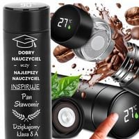 KUBEK TERMICZNY Termos LED GRAWER DO HERBATY KAWY Prezent Na URODZINY LOGO