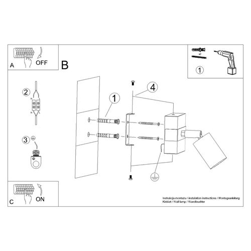 Kinkiet FAGER 1 czarny na Arena.pl