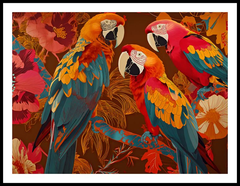 Plakat 80x60cm Kolorowe Ary zdjęcie 3