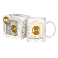 kubek ceramiczny Komunia - Złoty IHS 3309-KOM5