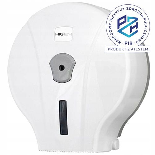 Podajnik Dozownik Pojemnik papier toaletowy Jumbo Biały Naścienny ATEST PZH na Arena.pl
