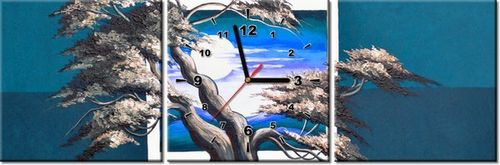 30 90CM OBRAZ 3 ELEM LAZUROWY ZACHÓD SŁOŃCA ŚCIENNY PŁOTNO DRUK na Arena.pl