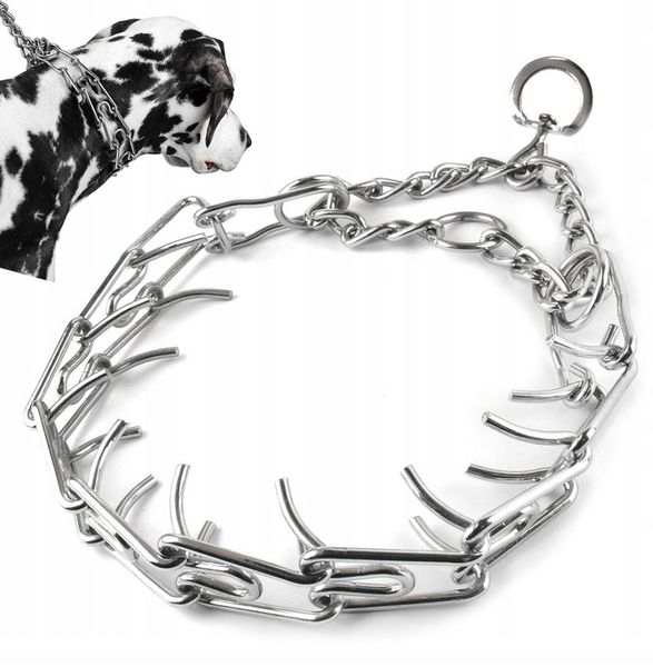 OBROŻA KOLCZATKA DO PSA METALOWA MOCNA - XXL 55-65 zdjęcie 1