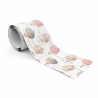 Samoprzylepny Pasek Bordiura Pastelowe BALONY Akwarele Chorągiewki