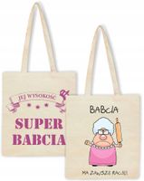 Eko Torba z nadrukiem PREZENT dla babci SUPER