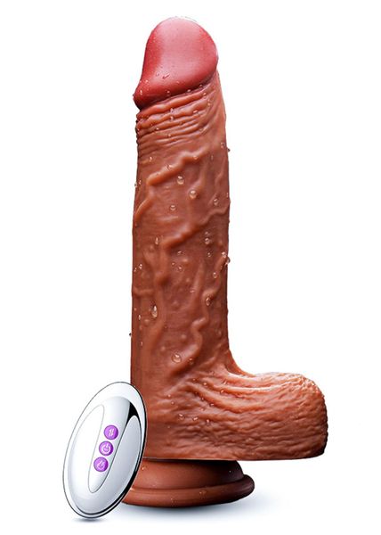 Wibrator-Silicone, Vibration 10, Rotate, Telescopic, Heating, 21Cm zdjęcie 1