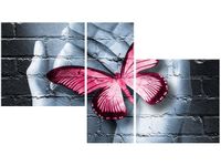 90X50CM MOTYLOWE GRAFFITI TRÓJ OBRAZ ŚCIANY