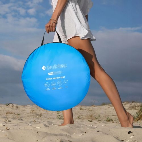 SAMOROZKŁADAJĄCY NAMIOT PLAŻOWY PARAWAN ZAMYKANY POP UP UV50 OUTTEC na Arena.pl