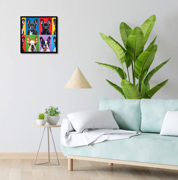 Plakat 40x40cm Buldogi Francuskie zdjęcie 4