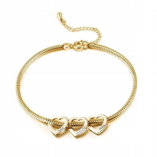 BRANSOLETKA żmijka SERCA dla KOBIETY mamy GRAWER na Arena.pl