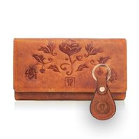 zestaw prezentowy zup-96-or portfel damski skórzany t-05-or brelok t-85-hor