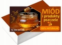 Wizytówki firmowe Foliowane 1000szt wiele wzorów MIÓD I PRODUKTY PSZCZELE