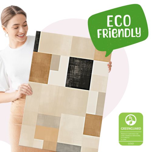 Obraz Do Salonu Kwadraty Abstrakcja Boho Wzór Geometryczny 40cm x 50cm na Arena.pl