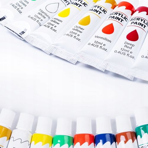 FARBY AKRYLOWE DUŻY ZESTAW FARB AKRYLOWYCH 24x12ml FARBA AKRYLOWA na Arena.pl